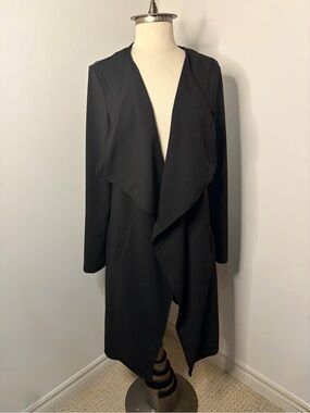 REVAMPED Black Waterfall Duster Coat SIZE LARGE